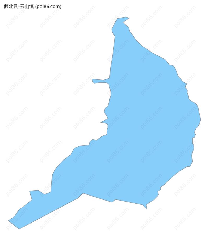 云山镇边界地图