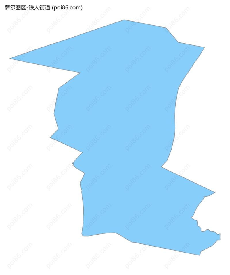 铁人街道边界地图