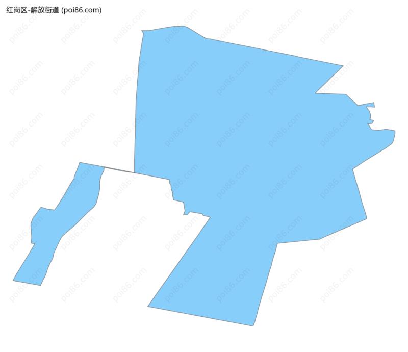解放街道边界地图