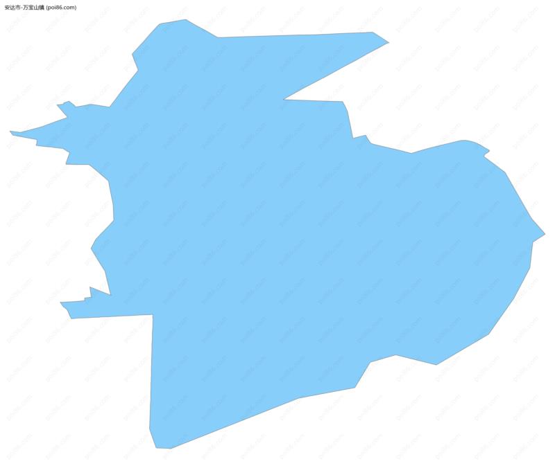 万宝山镇边界地图