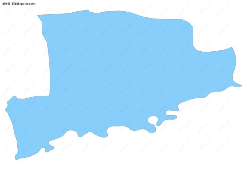 卫星镇边界地图