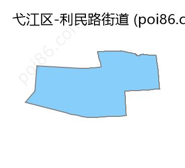 利民路街道边界地图