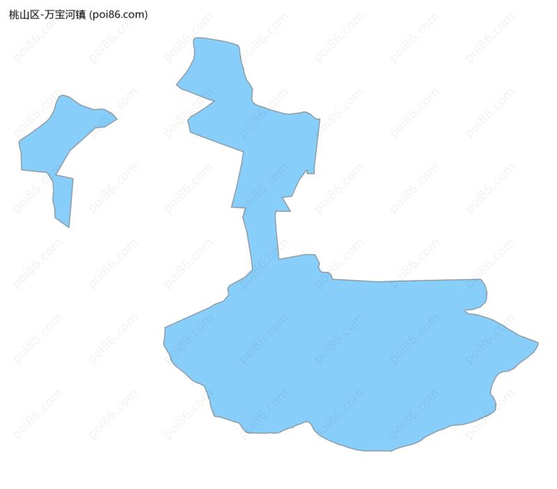 万宝河镇边界地图