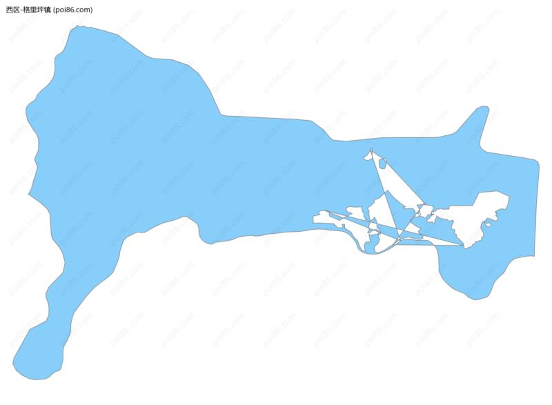 格里坪镇边界地图