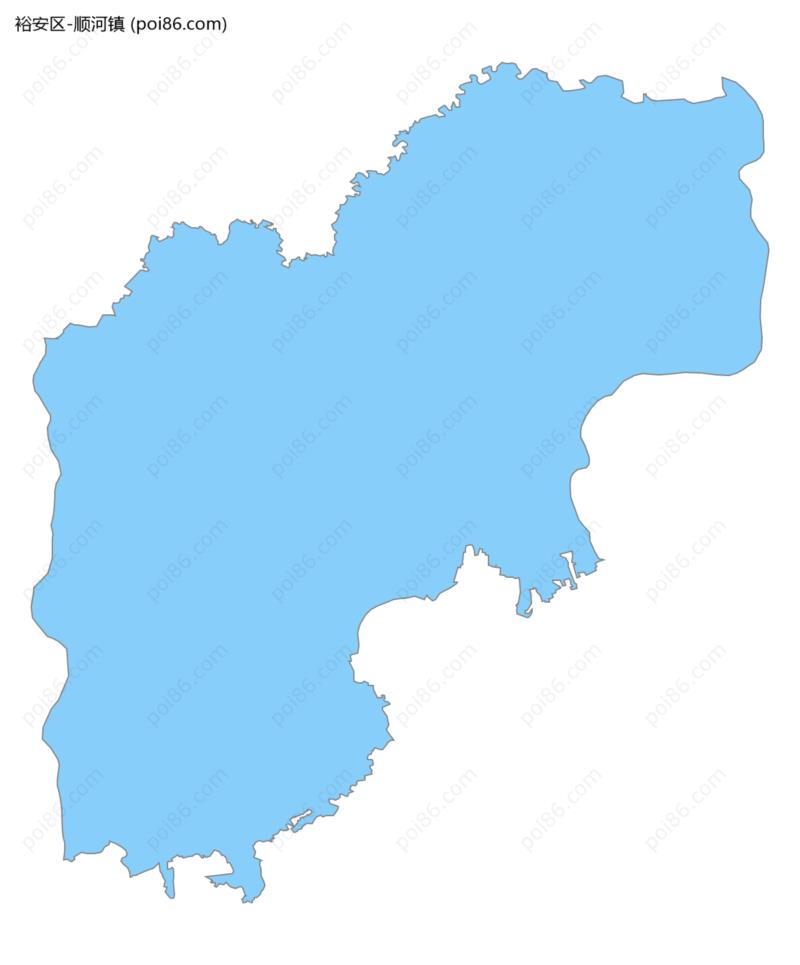 顺河镇边界地图