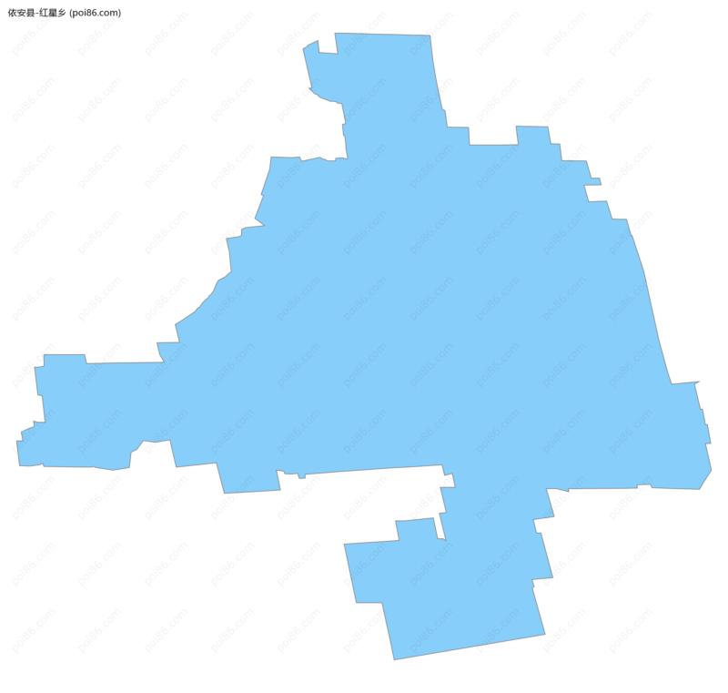 红星乡边界地图