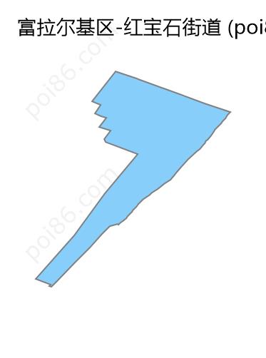 红宝石街道边界地图