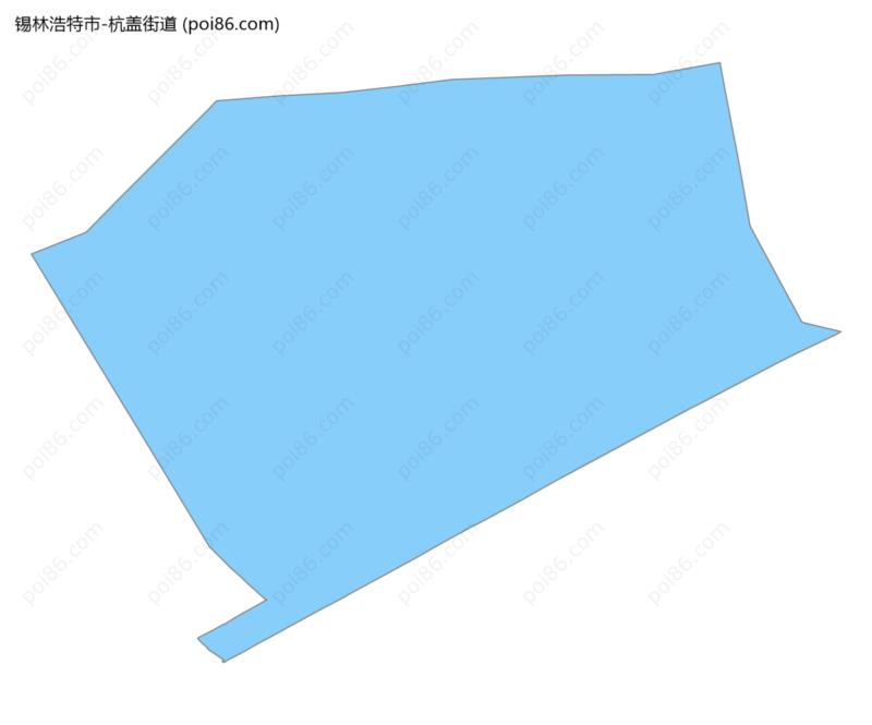 杭盖街道边界地图