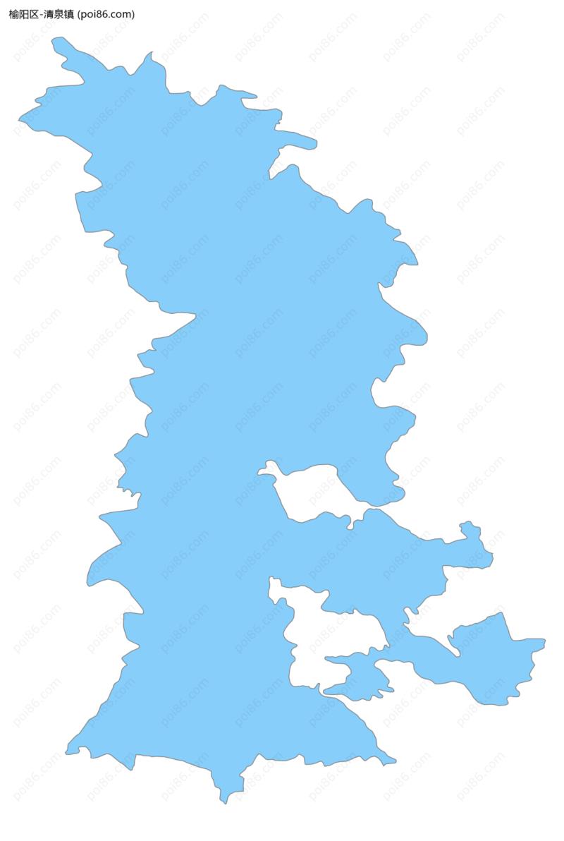 清泉镇边界地图