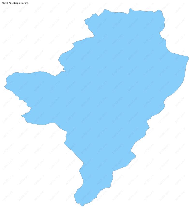 安口镇边界地图
