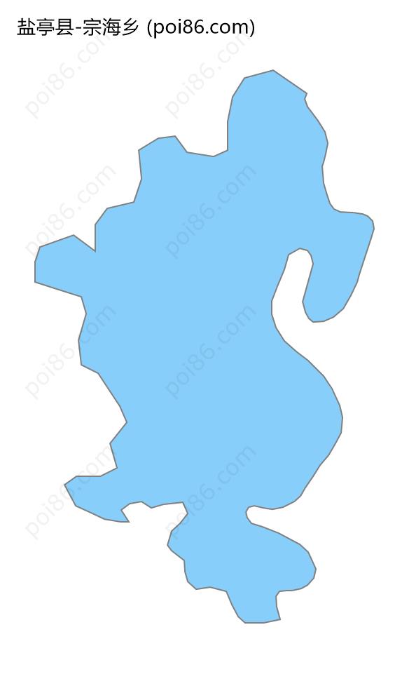 宗海乡边界地图
