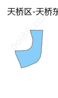 天桥东街街道边界地图