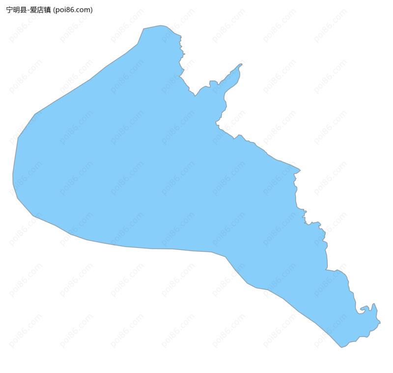 爱店镇边界地图