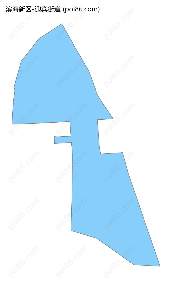 迎宾街道边界地图