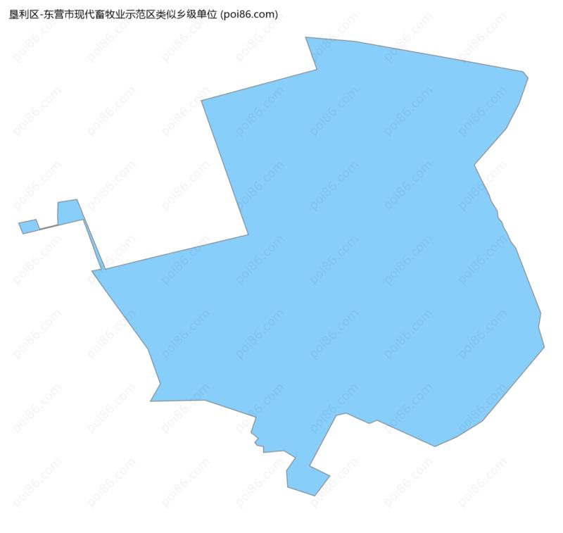 东营市现代畜牧业示范区类似乡级单位边界地图