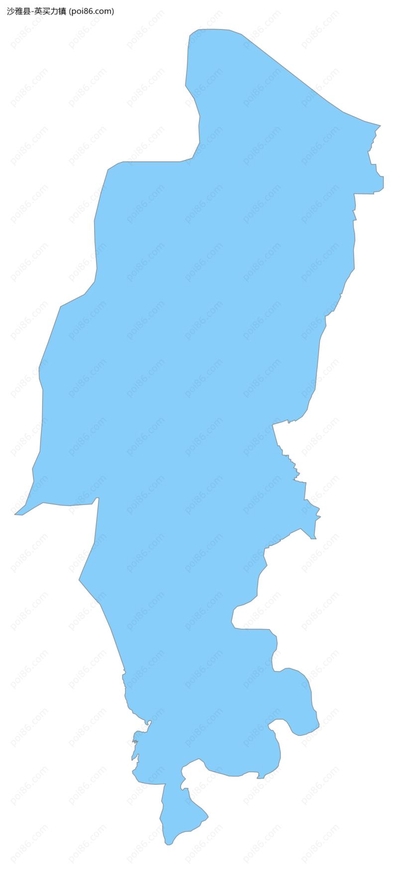 英买力镇边界地图