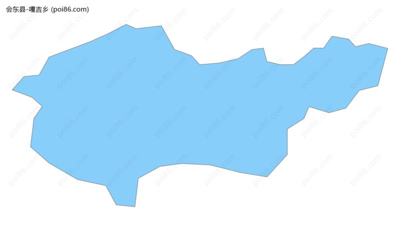 嘎吉乡边界地图