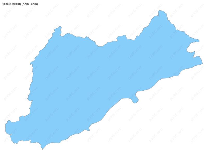 泼机镇边界地图