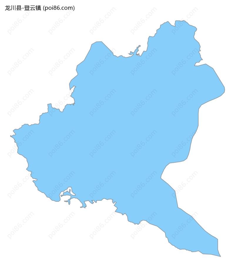 登云镇边界地图