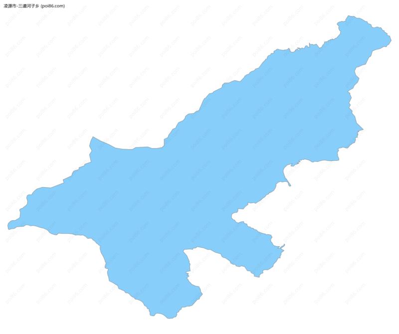 三道河子乡边界地图