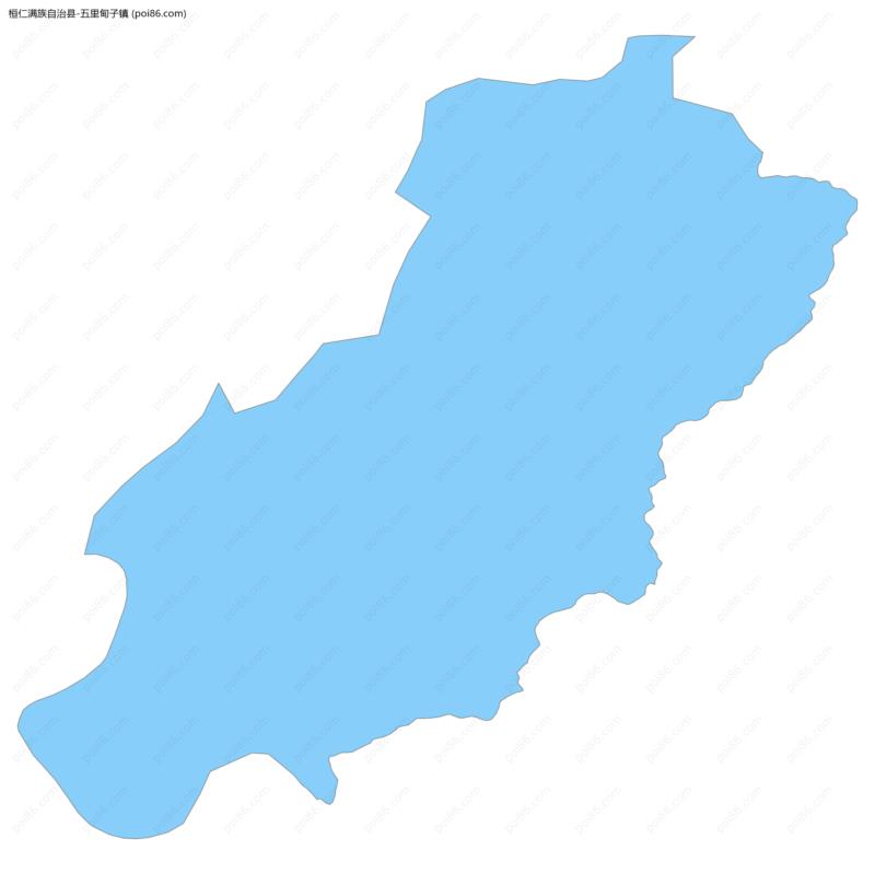 五里甸子镇边界地图