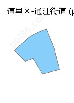 通江街道边界地图