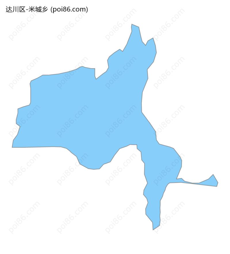 米城乡边界地图