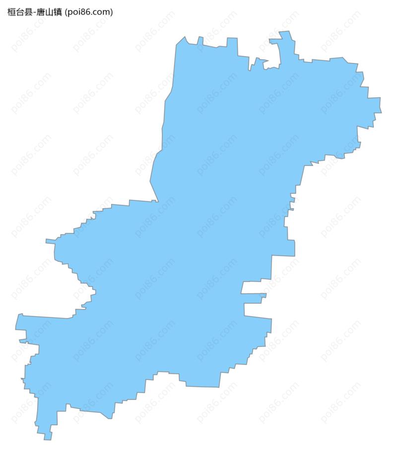 唐山镇边界地图