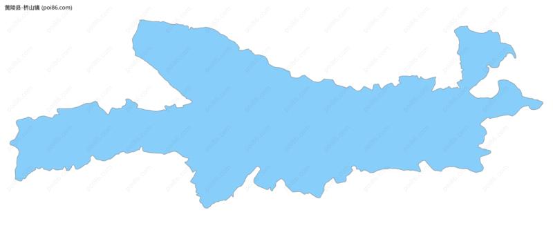 桥山镇边界地图