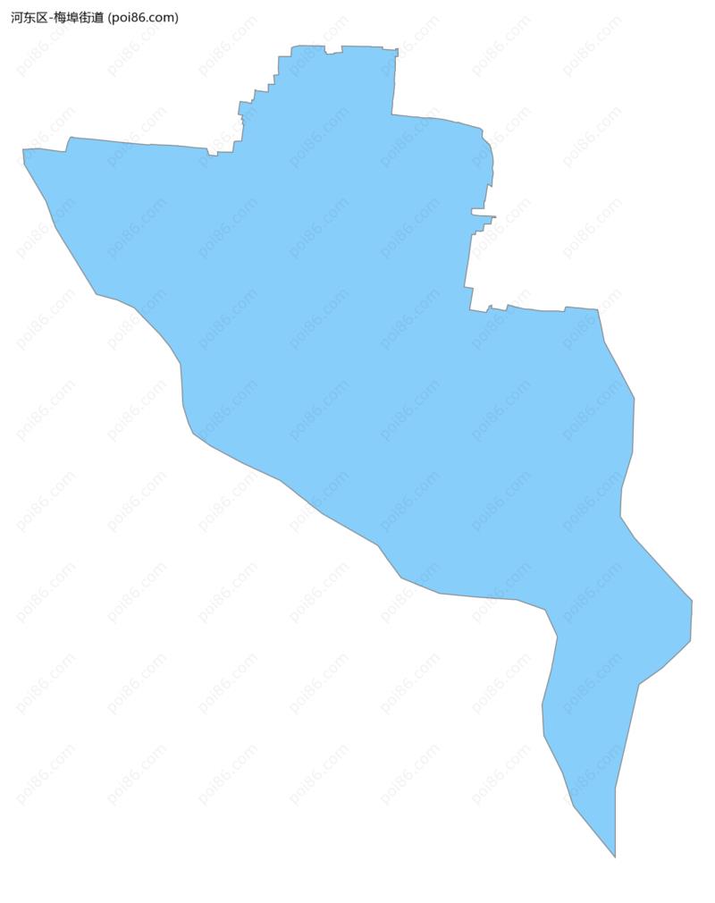 梅埠街道边界地图