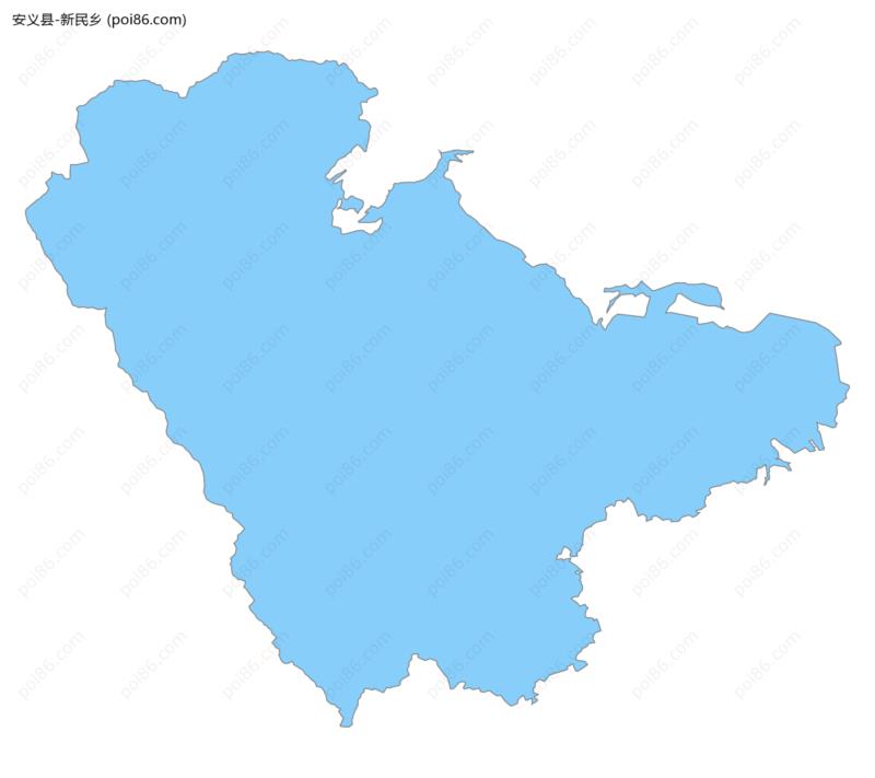 新民乡边界地图